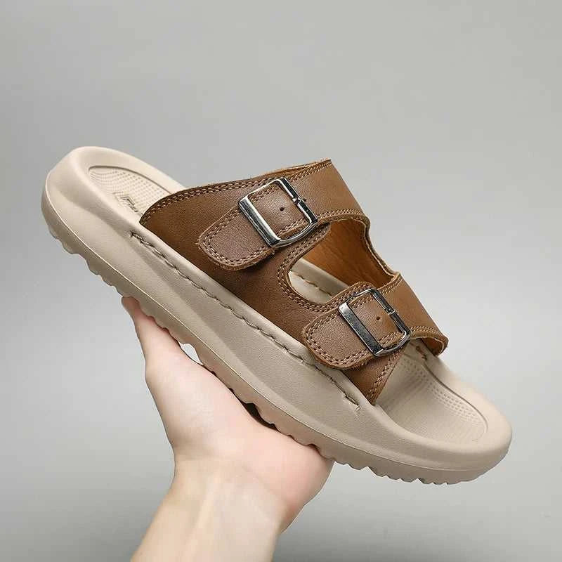 Italian Leather Double Buckle Cowhide Slippers for Men Hotel Beach Summer Shoes High Quality Slip on Light Flats Male Flip Flops The jack market .AU The jack market .AU Step Up Your Style: Trendy Shoes for Every Occasion! $ 90 14:193;200000124:100013888