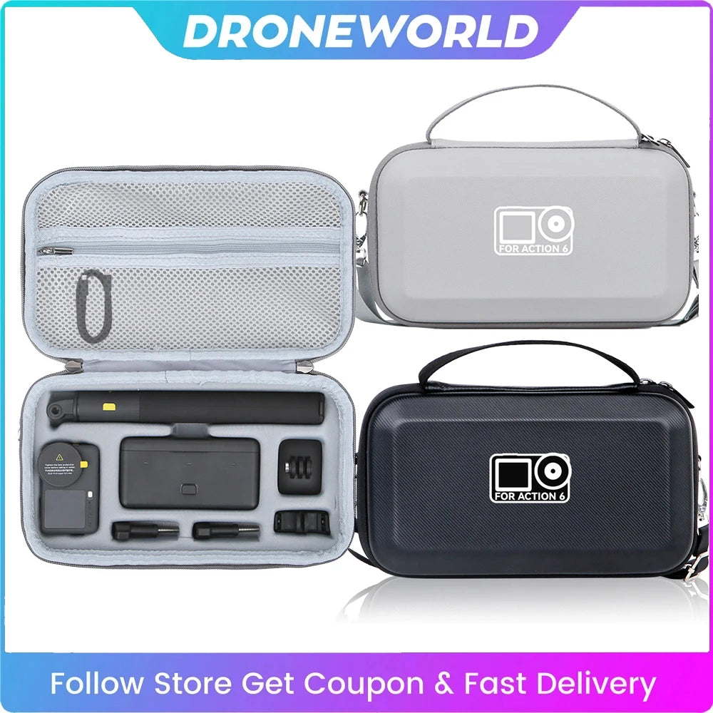 For DJI Osmo Action 6 Storage Bag Camera Shoulder Protection Bag Portable Travel Handbag Box For DJI Action 6 Accessories