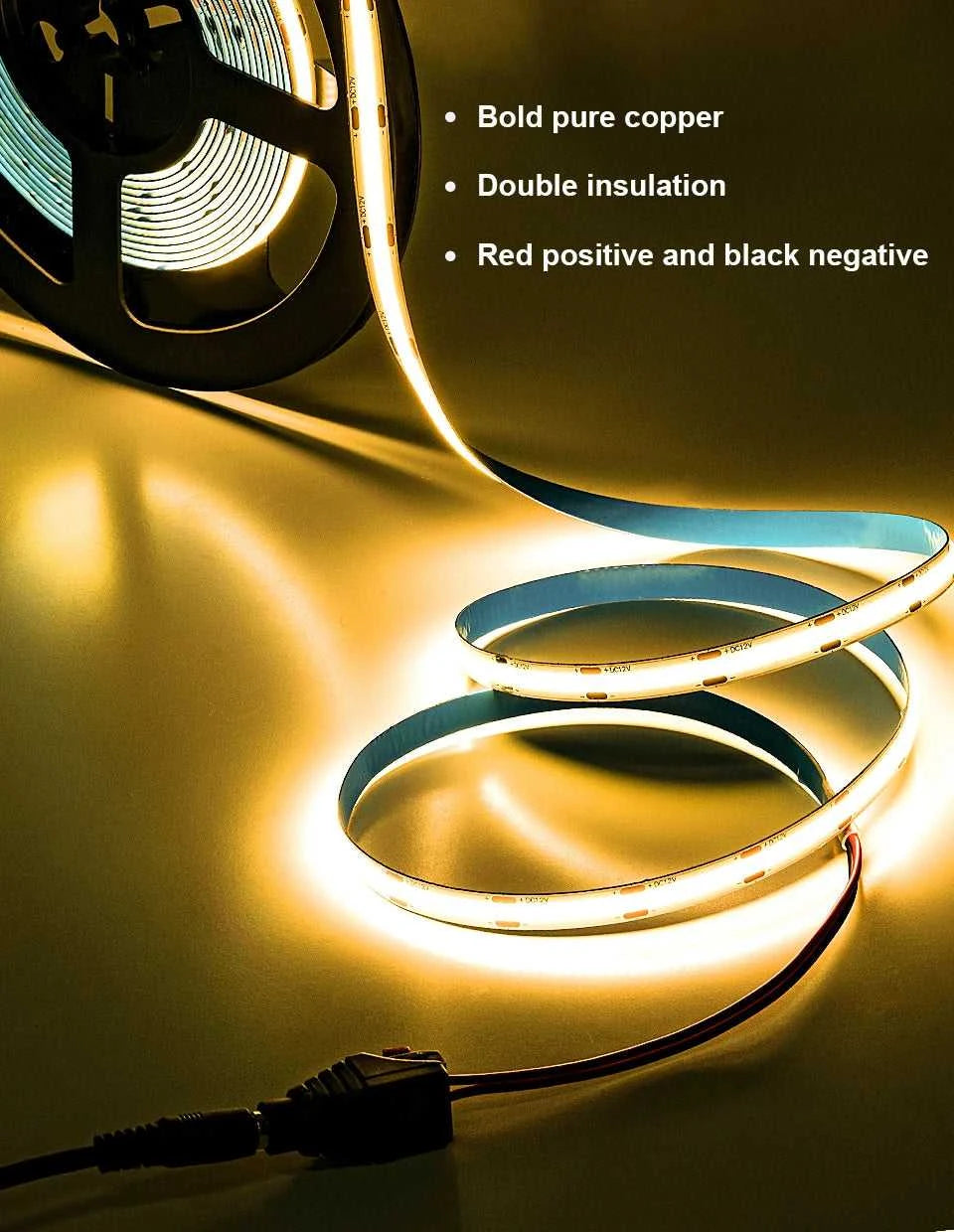 10m COB LED Strip 8/10mm 336 480 528 LED High Density Flexible FOB COB Strips RA90 2700k to 6000k White Linear Dimmable 12 24V The jack market .AU The jack market .AU Home $ 77 136:203324810#4000K Natural White;249:200006307#12v 480 leds;380:200746124