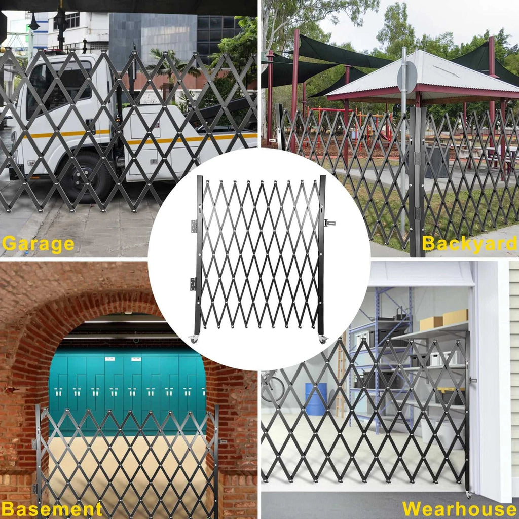 SucceBuy Single Folding Security Gate 1.5-2mx1.22-3.66m Folding Door Gate Steel Accordion Flexible Expanding Security Gate Black The jack market .AU The jack market .AU Home $ 219 14:771#black 1.66x1.22m;200007763:100014852