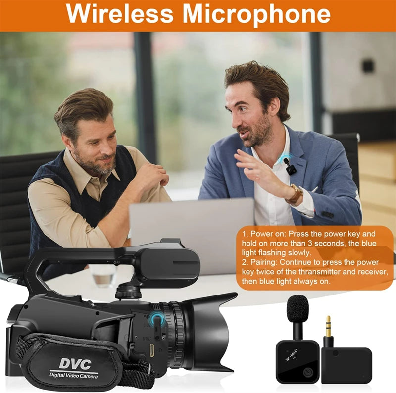 4K Professional Video Cameras for Photography 64MP Ultra HD 18X Digital Zoom Camcorders YouTube Live Streaming Vlog Recorder