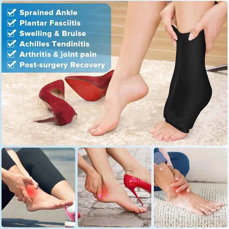 CoolRelief Gel Foot Pack - Reusable Hot/Cold Therapy for Ankle Pain Relief
