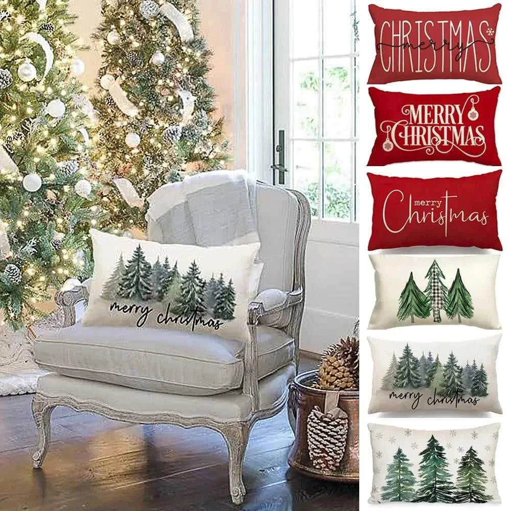 Xmas Tree Pillow Cover 30x50cm Linen Throw Pillowcase Merry Christmas Decorative Snowmen Letter Decor Pillowcase Cushion Cover The jack market .AU The jack market .AU Home $ 22 14:193#merry christmas 1