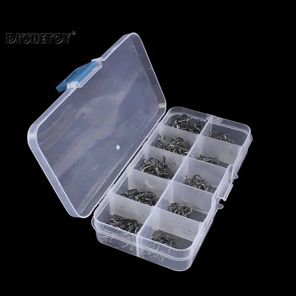 100-1000pcs Fish Hooks with barbed fishhook For Bait With Plastic Box Kit For Saltwater Freshwater fishing tools The jack market .AU The jack market .AU Fishing Gear $ 22 14:193#100pcs