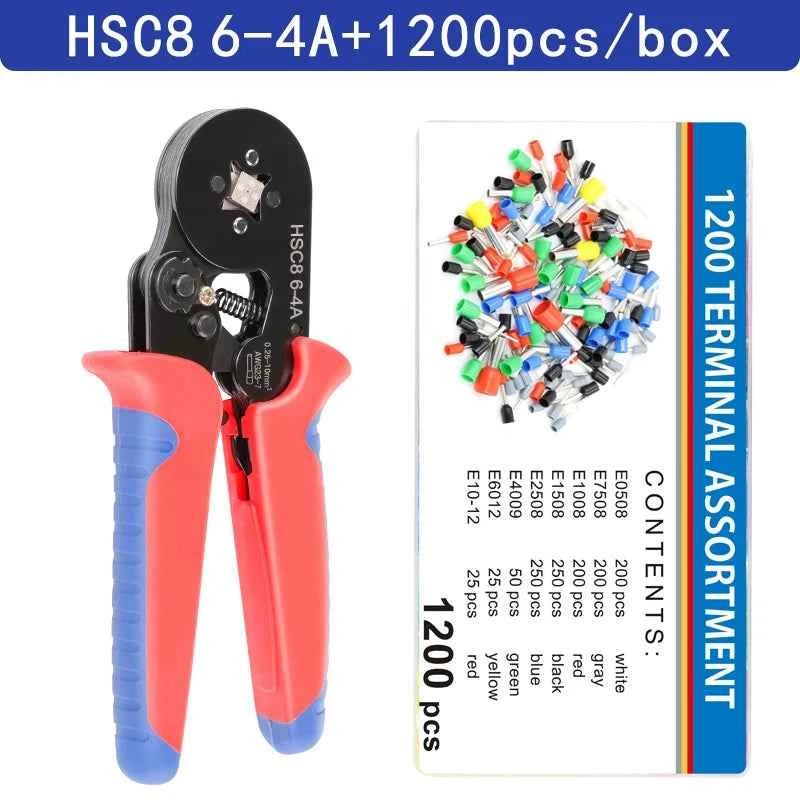 HSC8 Crimping Pliers - Versatile Wire Crimper for Ferrule Sleeves & Tubular Terminals