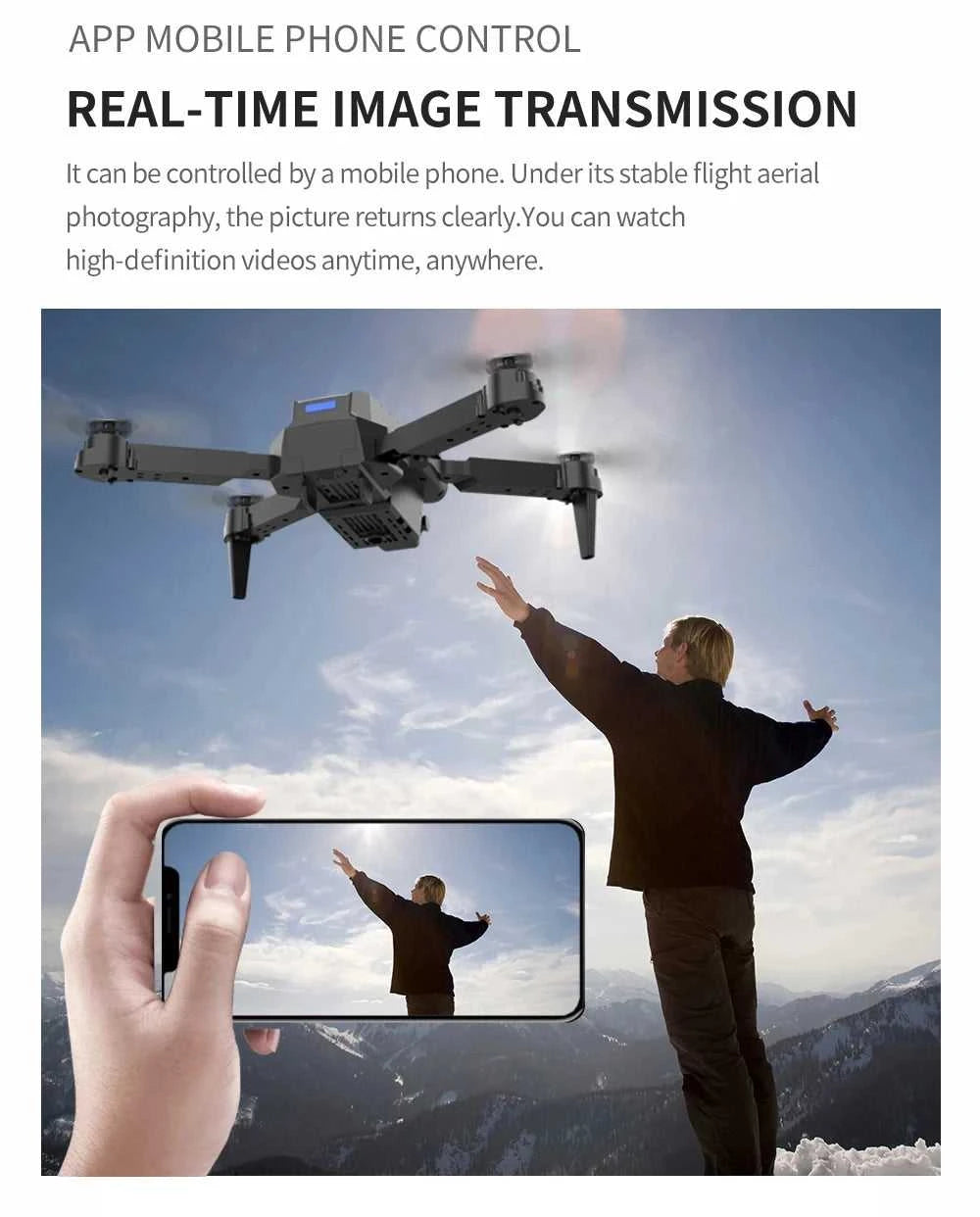 Lenovo New Drone E88 Pro RC 20000M Quadcopter Drone FPV WiFi Foldable With Mod Altitude Resistance 8K Camera Wide-angle Shootin The jack market .AU The jack market .AU Drones $ 78 14:29#B-no-Cam