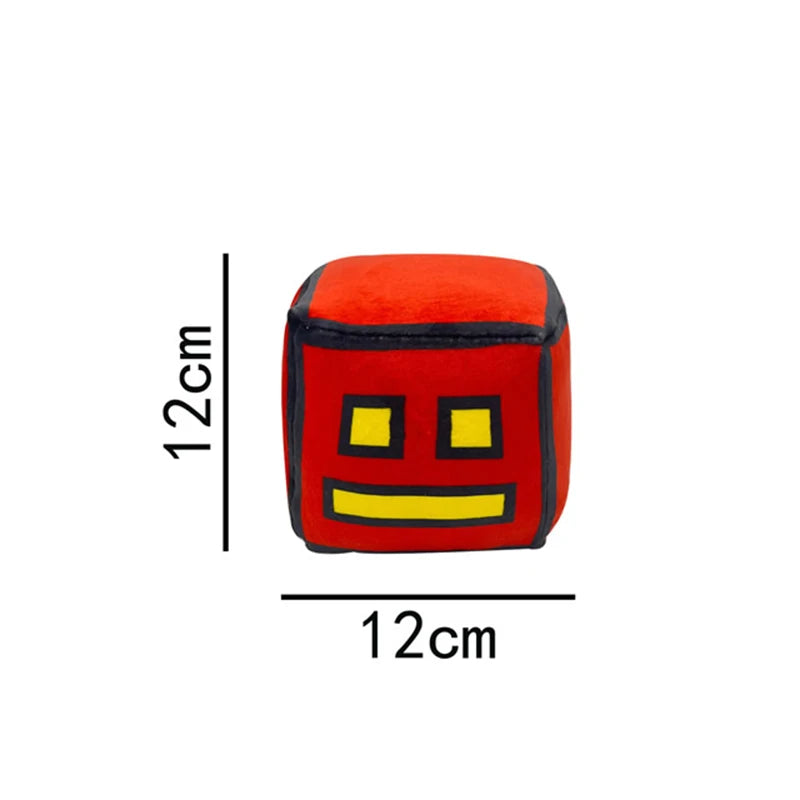 12cm Geometry Dash Game Plush Toy Cute Cartoon Anime Game Doll Soft Stuffed Peluche Plushie Toys Home Decor Child Birthday Gift