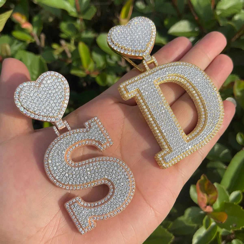 Bubble Letter Iced Out Initial Necklace for Women Prong Setting Pendant Real Gold Plated Hip Hop Fashion Jewelry The jack market .AU The jack market .AU Jewellery & Chains $ 66 200000639:201683807#NO CHAIN OPTION;200000783:200003699#TopSilverBottomGold;200001034:361180#A;200007763:201336100