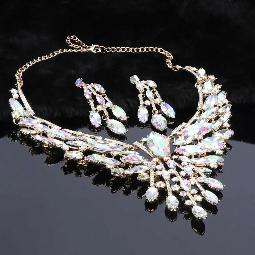 Crystal Bridal Jewelry Sets Wedding Party Costume Accessory Indian Necklace Earrings Set for Bride GorgeousJewellery Sets Women The jack market .AU The jack market .AU Jewellery & Chains $ 74 200001033:200003757#purple