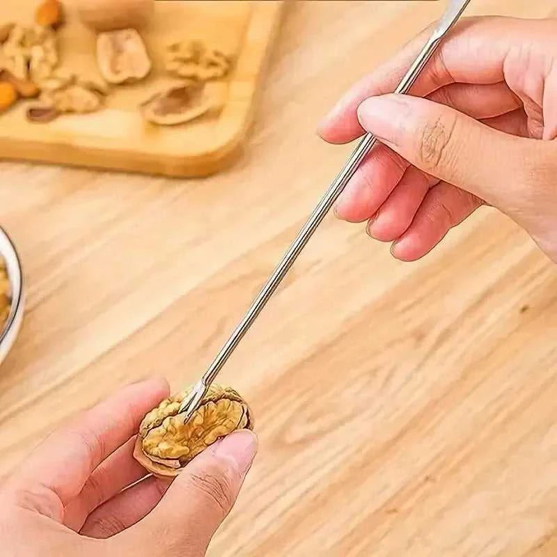 1pc Silvery Metal Multi Functional Walnut Clip Household Nut Shelling Tools Suitable for Walnuts Chestnuts and Hazelnut The jack market .AU The jack market .AU Home $ 25 14:1254#1pc