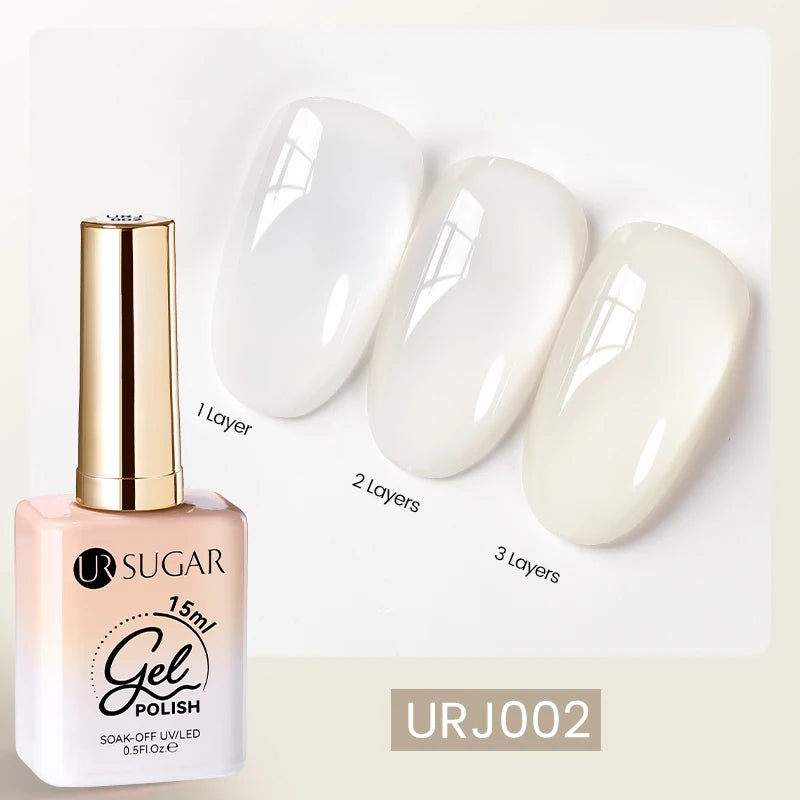 UR SUGAR 15ml  Autumn Winter Red Cat Magnetic Gel Nail Polish White Dopamine Nail Sparkling Glitter Soak Off UV LED for Manicure
