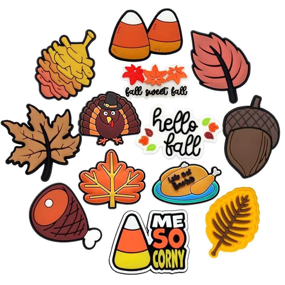 1/13pcs Autumn Style PVC Shoe Charms Chicken Birds Shoe Decorations Honey Pine Cone Shrub Women's Garden Accessories for Sandals The jack market .AU The jack market .AU Step Up Your Style: Trendy Shoes for Every Occasion! $ 47 14:771#254-01