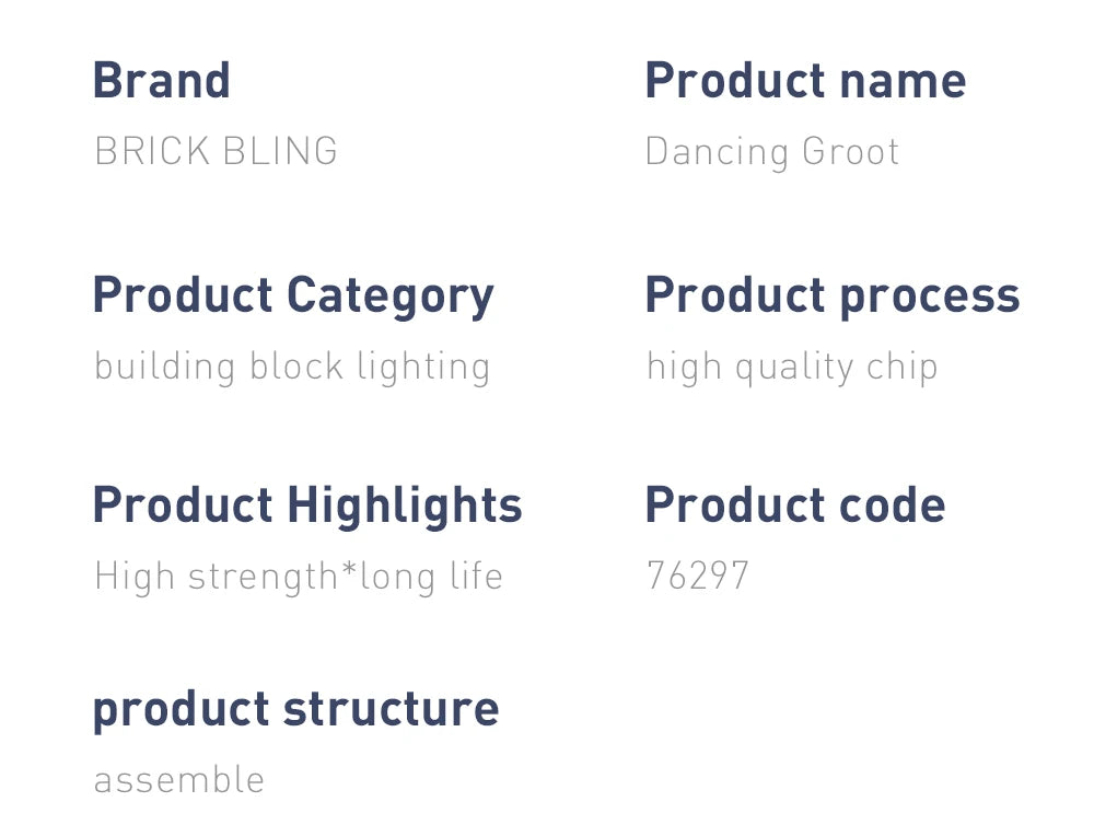 Brick Bling LED Light 76297 Set Suitable for Dancing Groot Building Blocks Gift (Lighting Accessories Only)