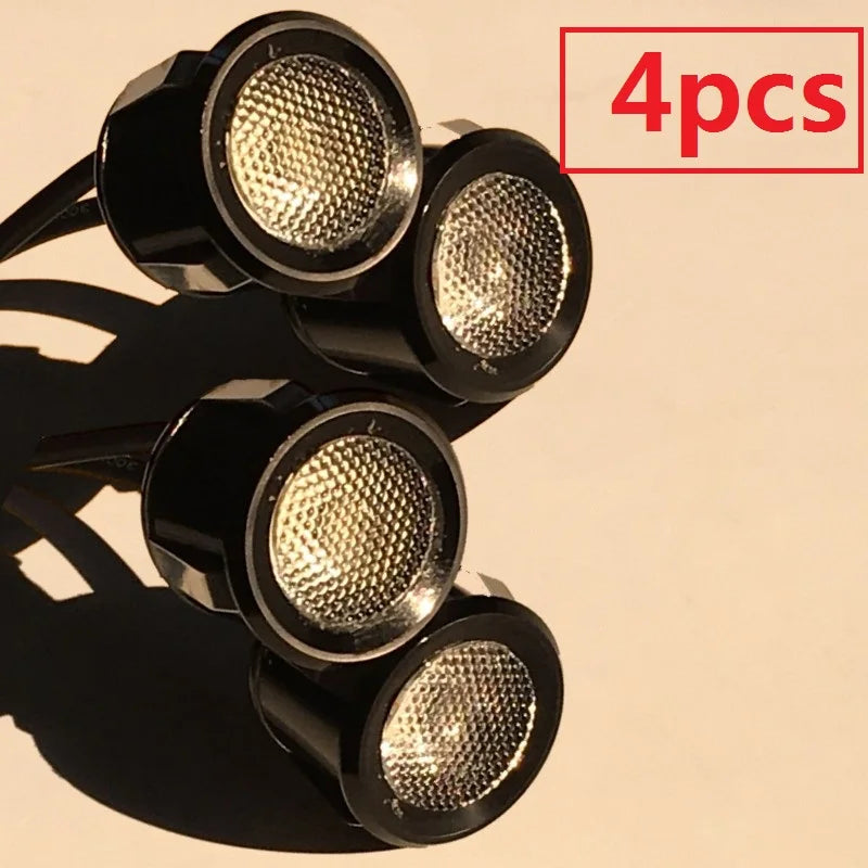 Mini size DIY Aluminum Alloy Parking Radar design led Eagle eye light for Car Side Mirror Puddle lamp Under Rearview glass light