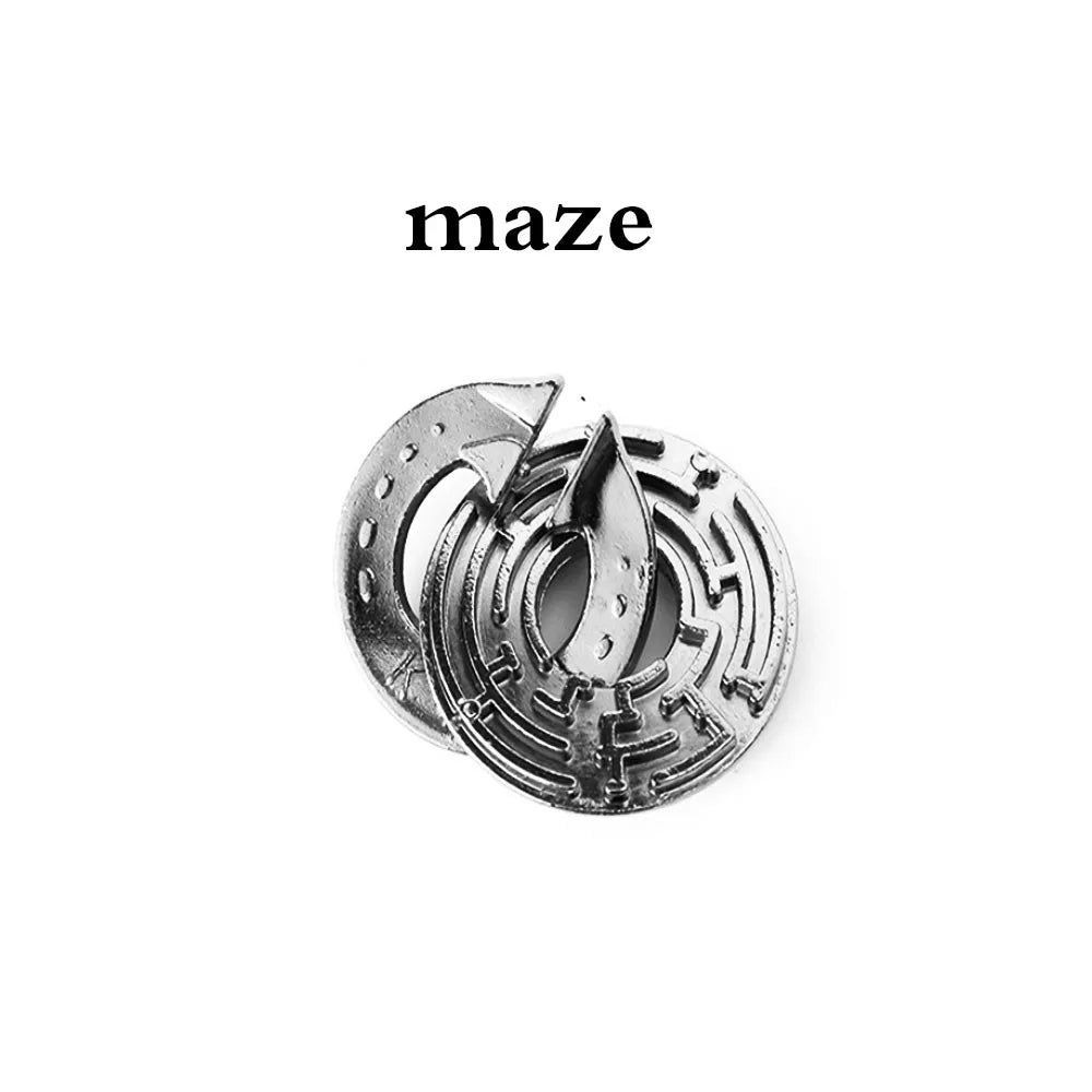 Classic IQ Metal Brain teaser Magic Puzzles Toys Locks Baffling Wire Diecast Kirsite Game Intelligence For Adults Game Test Mind