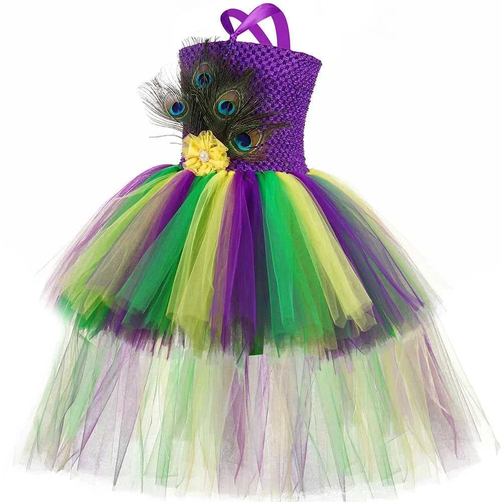 Girls Peacock Costume Kids High Low Flower Feathers Tulle Princess Tutu Dress Girls Halloween Mardi Gras Pageant Party Dresses The jack market .AU The jack market .AU Mum & Kids: Essential Products for Every Family $ 44 14:200003699#Dress and headband;200000463:200661896