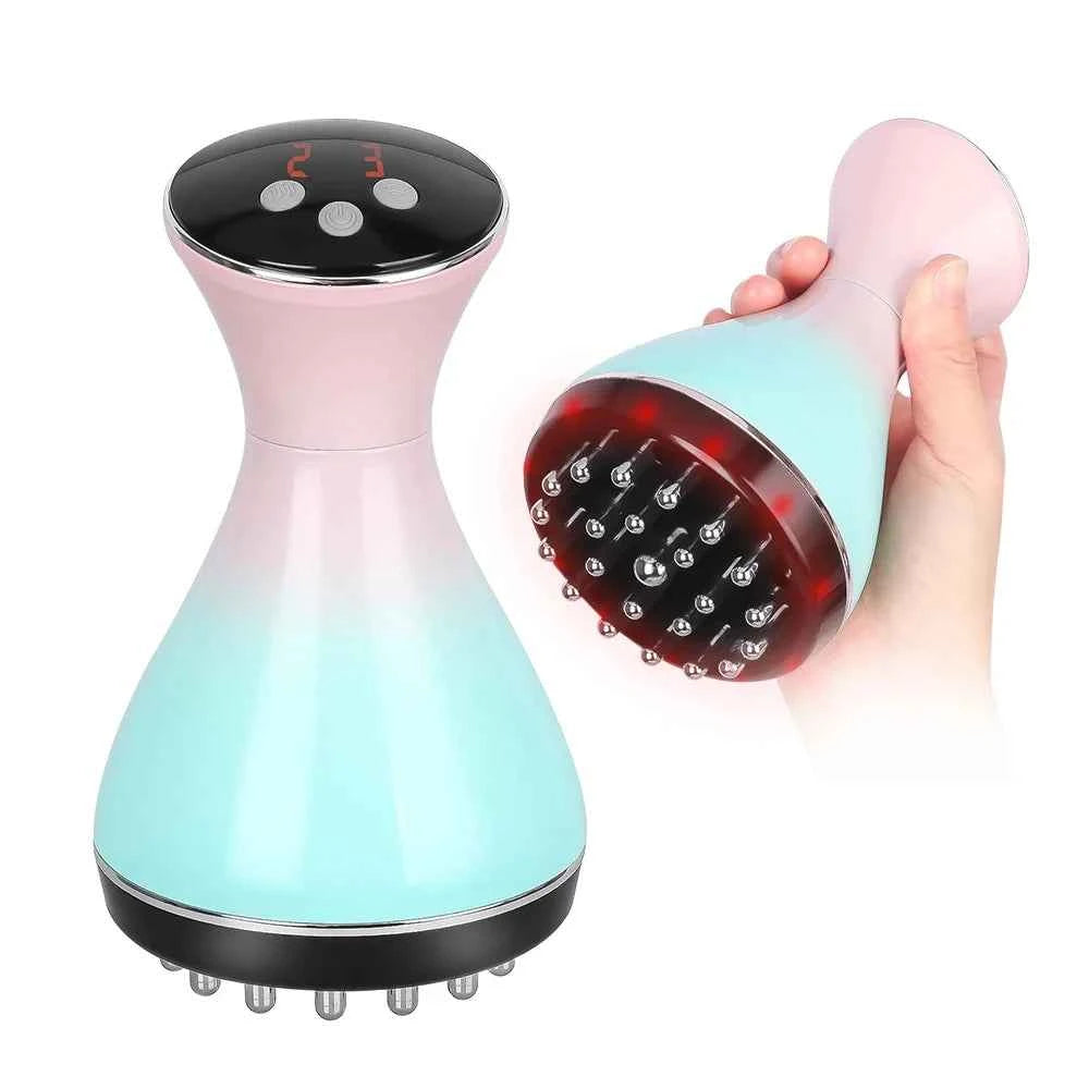 Electronic Meridian Brush Gua Sha Scrapping Massager Tool Anti Cellulite Magnet Therapy Infrared Heat Slimming Fat Burner Fat