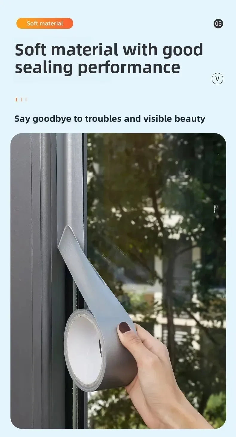 10m Thick Industrial Tape (Silver-Gray) - Single-Sided, Waterproof/Windproof, Wear-Resistant for Repair & Bundle Tasks