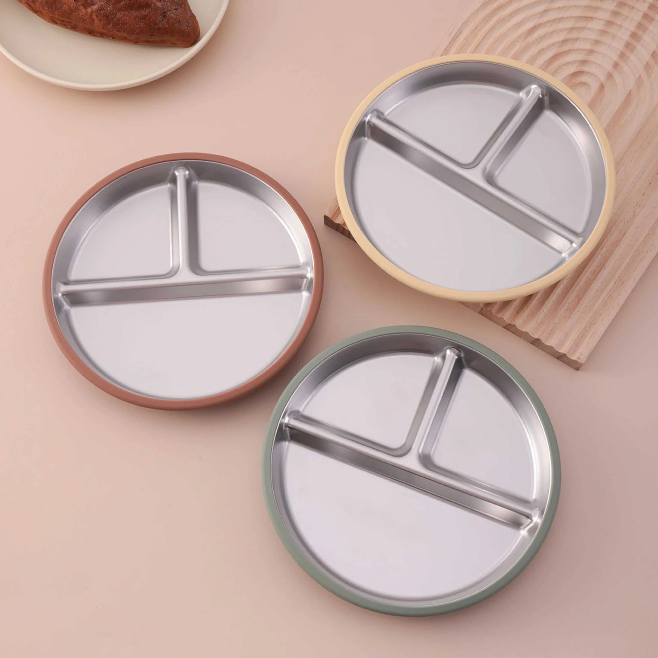 Color Kids 1PCS Stainless Steel Plate Detachable Suction Dishes Baby Feeding Sucker Bowl Food Grade Silicone Food Tray Tableware The jack market .AU The jack market .AU Mum & Kids: Essential Products for Every Family $ 29 14:496#55-sage