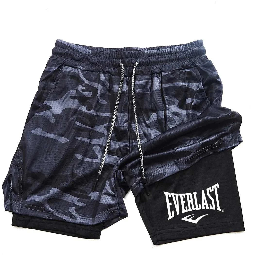 EVERLAST Men's Fashion Brand Shorts Summer Comfortable Quick Drying Sportswear Gym Jogging Training Men's Fitness 2 in 1 Shorts The jack market .AU The jack market .AU Men Fashion $ 35 14:29;5:361386
