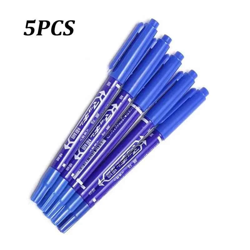 10/5pcs Dual-Tip Tattoo Skin Markers Pen Ink Waterproof Marker Pen Tattoo Supply for Permanent Makeup Life Office Supplies