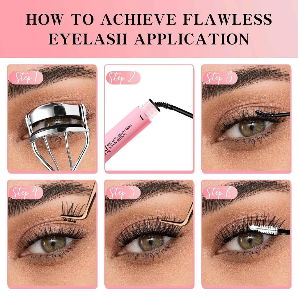 LuxeLash Eyelash Glue Kit - Long-Lasting Bond & Seal + Lash Remover + Precision Tweezers for Flawless Home Application