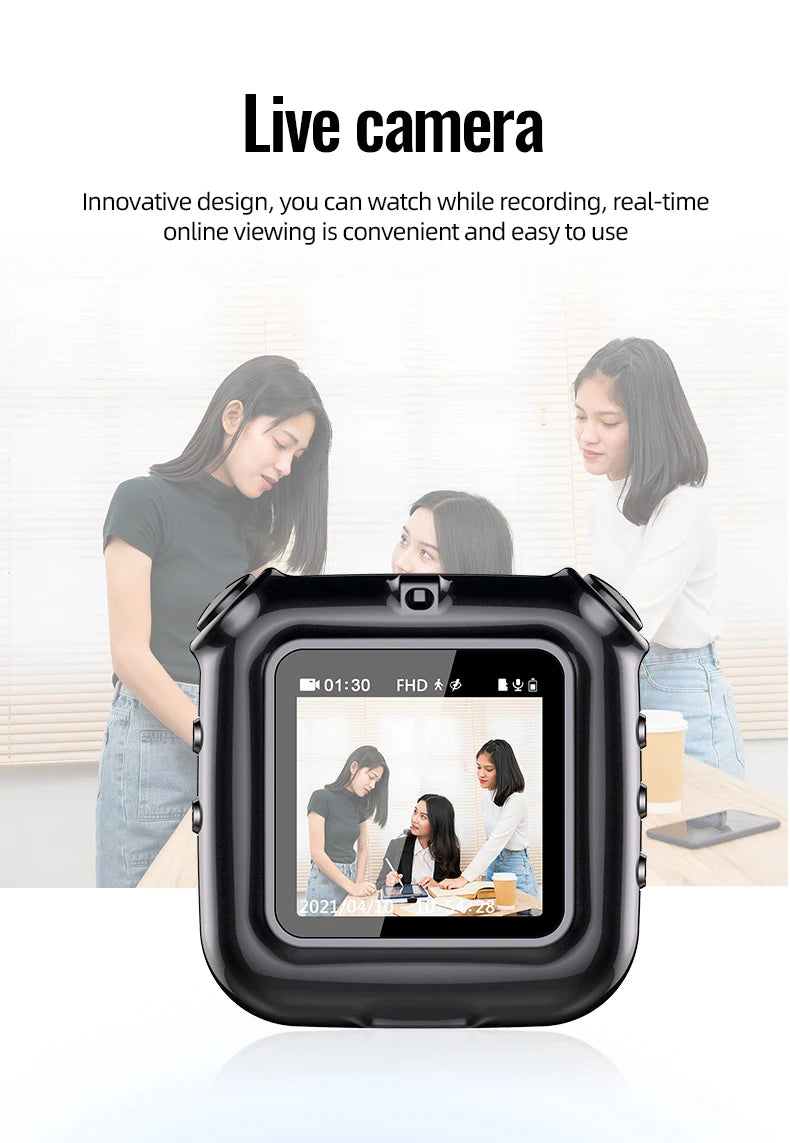 4-256GB Mini Clip Digital Camera Video Photo Audio Voice Recorder with Screen 1080P Bodycam Cam Smart Loop Recording Camcorder