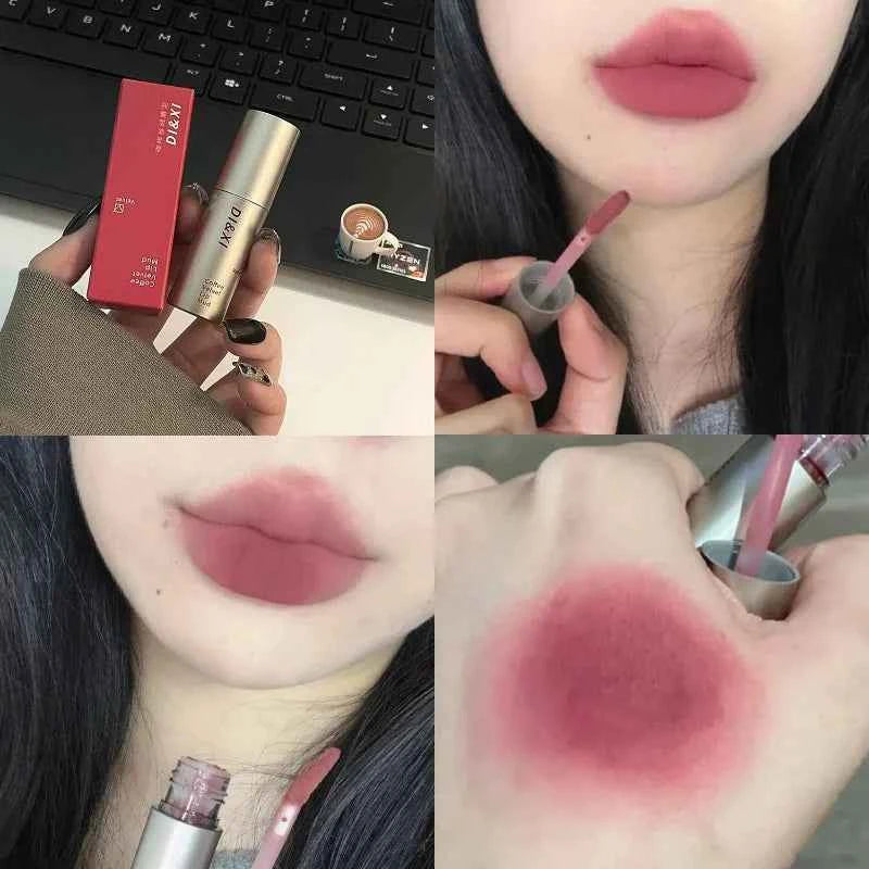 Dark Brown Velvet Matte Lip Gloss - Waterproof Liquid Lipstick for Confident Nude Coffee Brown Lips
