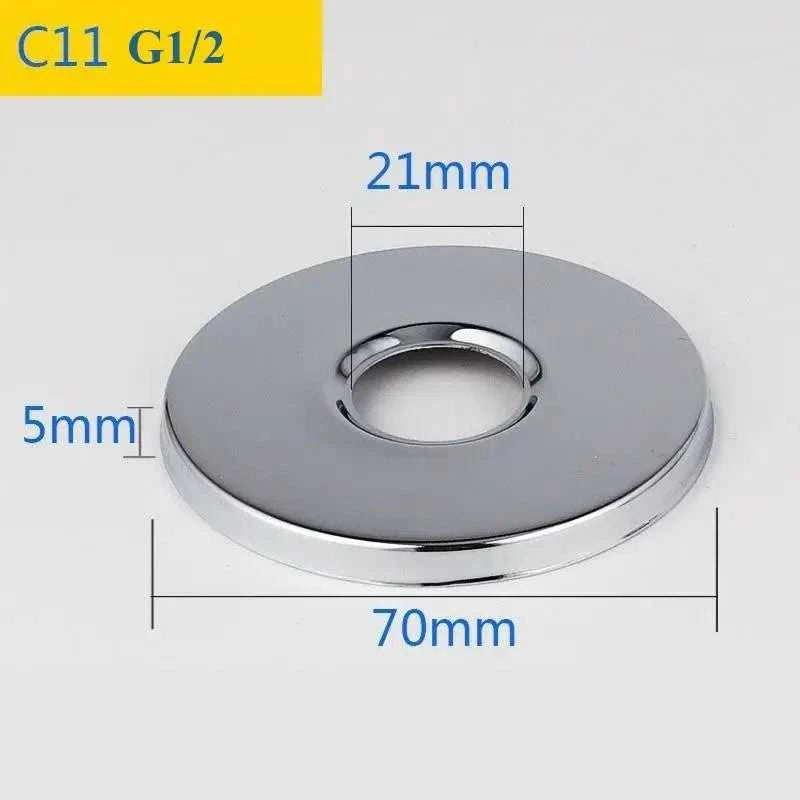 2PCS Stainless Steel Water Pipe Connector G1/2 Faucet Decorative Cover Heighten Panel Shower Kitchen Tap Accessories The jack market .AU The jack market .AU Home $ 60 14:175#C7-2pcs