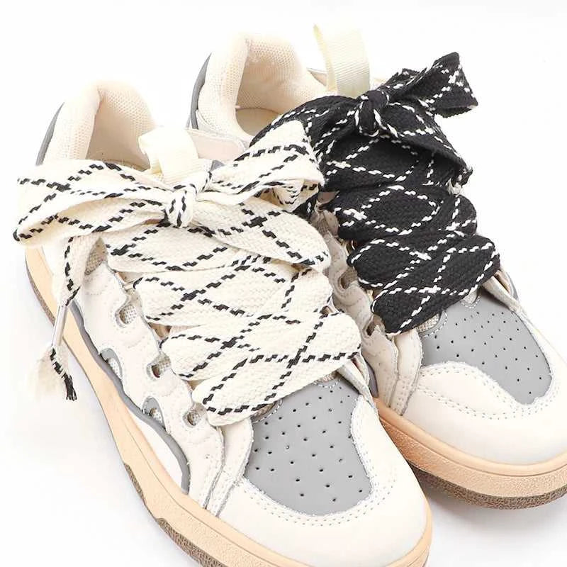 New Flat Shoelaces 2.5CM Wide Metal Head Shoelace Black Beige Sneakers Laces Shoes Accessories 120CM/140CM 1Pair Strings The jack market .AU The jack market .AU Step Up Your Style: Trendy Shoes for Every Occasion! $ 47 14:193#Black;380:200006543