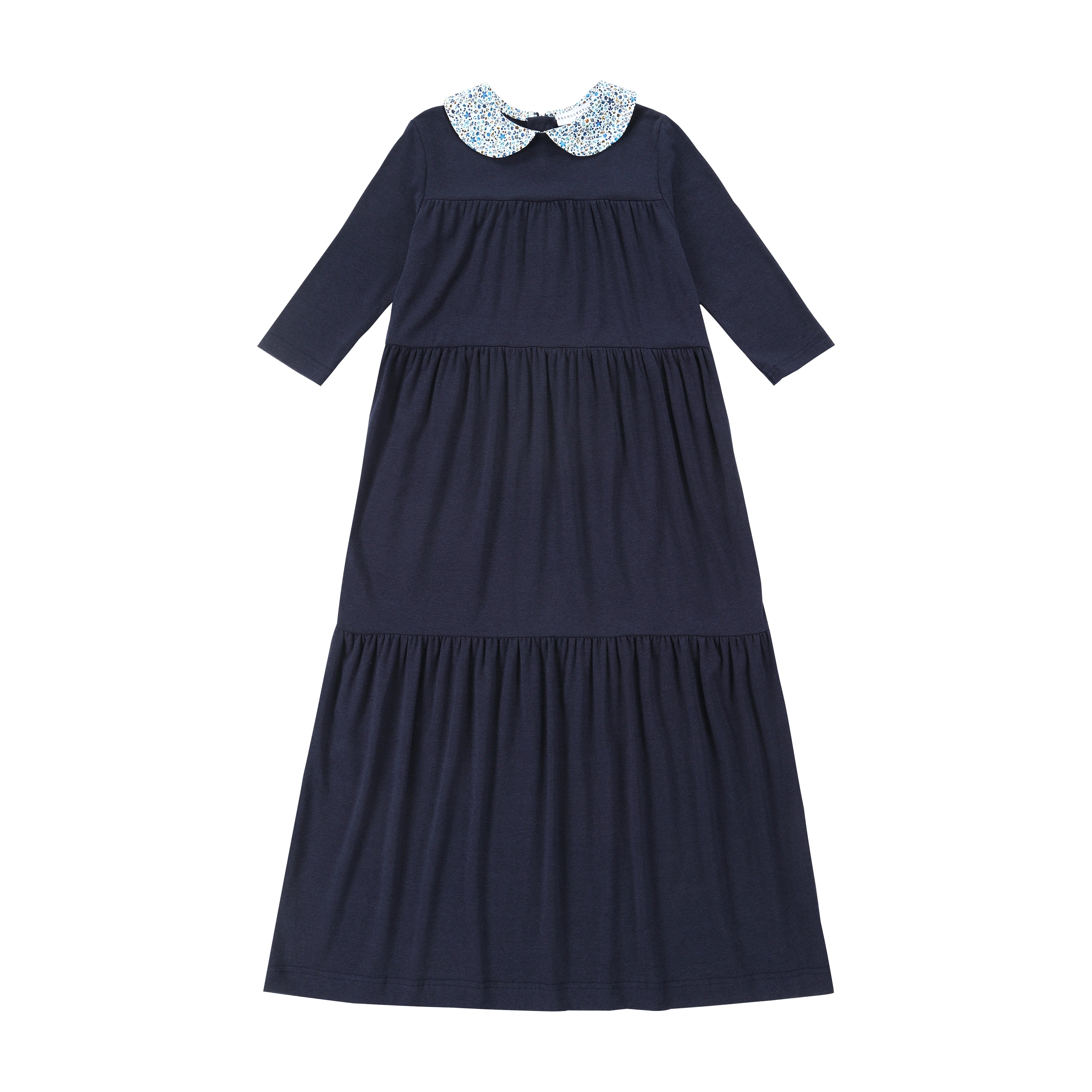 AS Robe Girls' Floral Collar Dress - Cute Matching Baby Set for Sisters