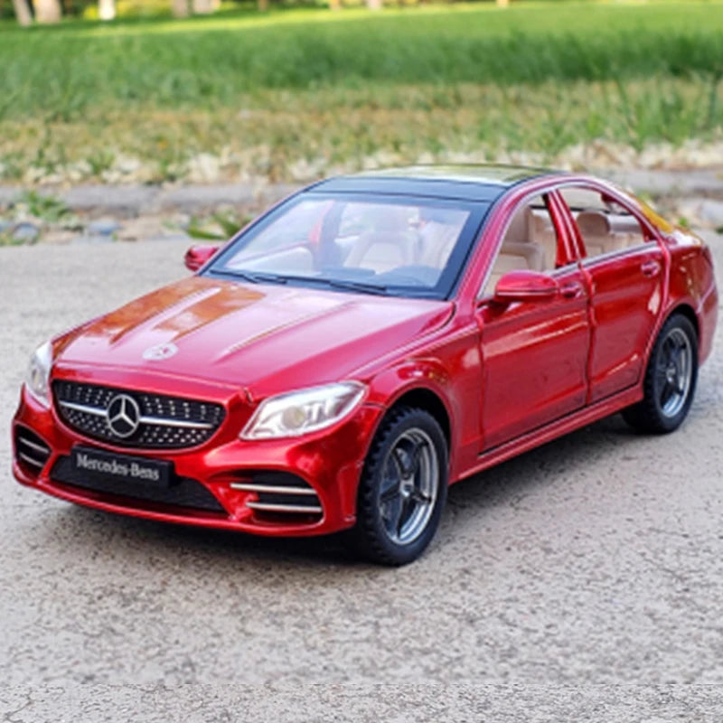 1:32 Mercedes C-Class Diecast Alloy Car Model – Sound & Light Toy Gift