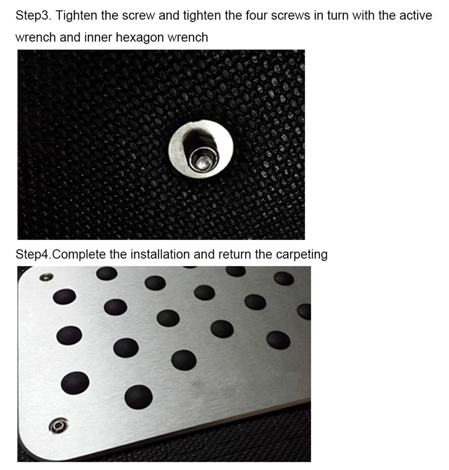 Aluminum alloy Car Non-slip Plate Carpet pedal Floor Mat Environmental Rubber Car Accessories Styling