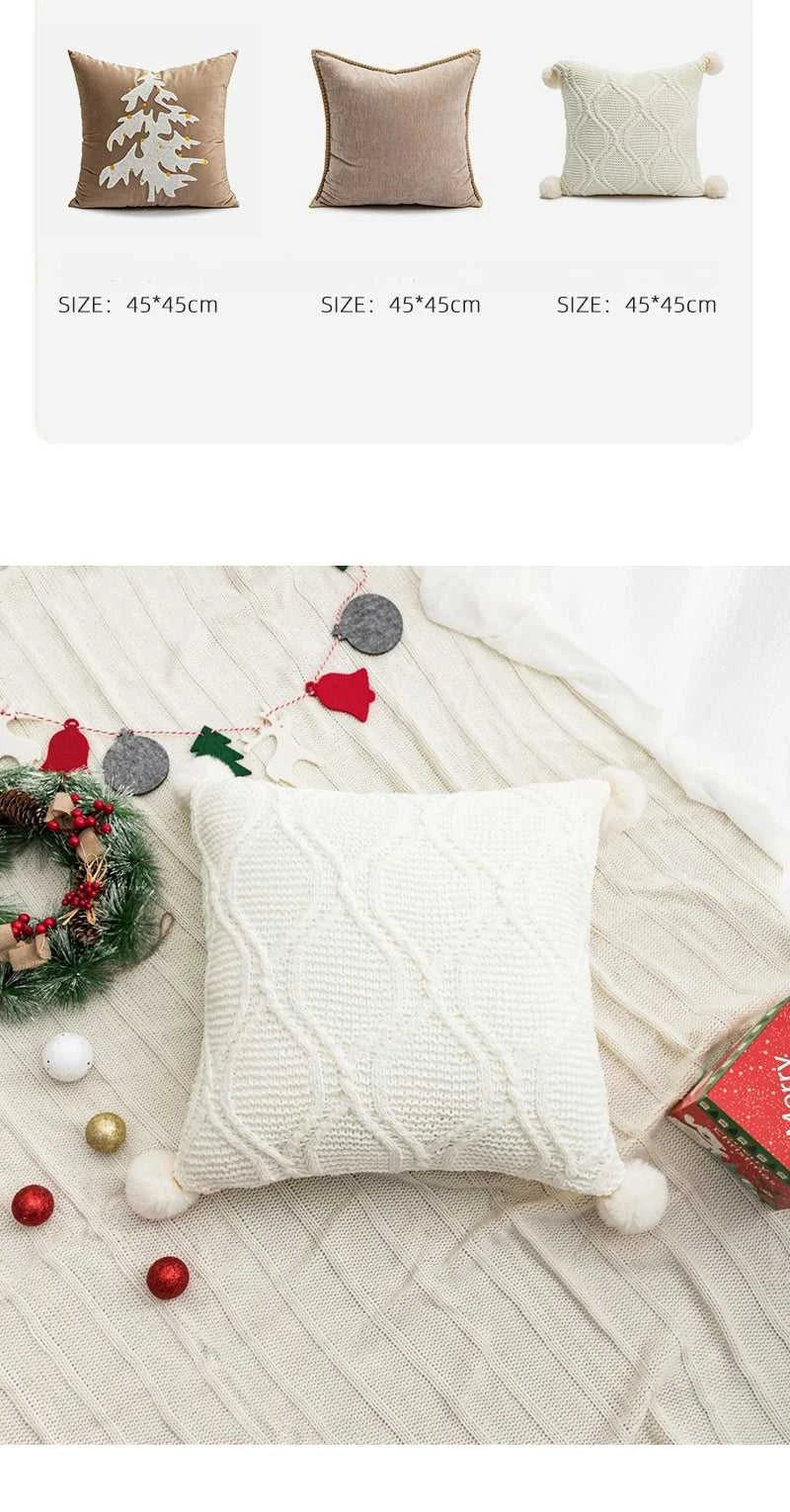 Beige Heart Tree Sugar Christmas Cushion White Red Pillow Cover for Home Decoration Soft Chenille Plush Tufted Emboridered The jack market .AU The jack market .AU Home $ 43 14:201619812#Love