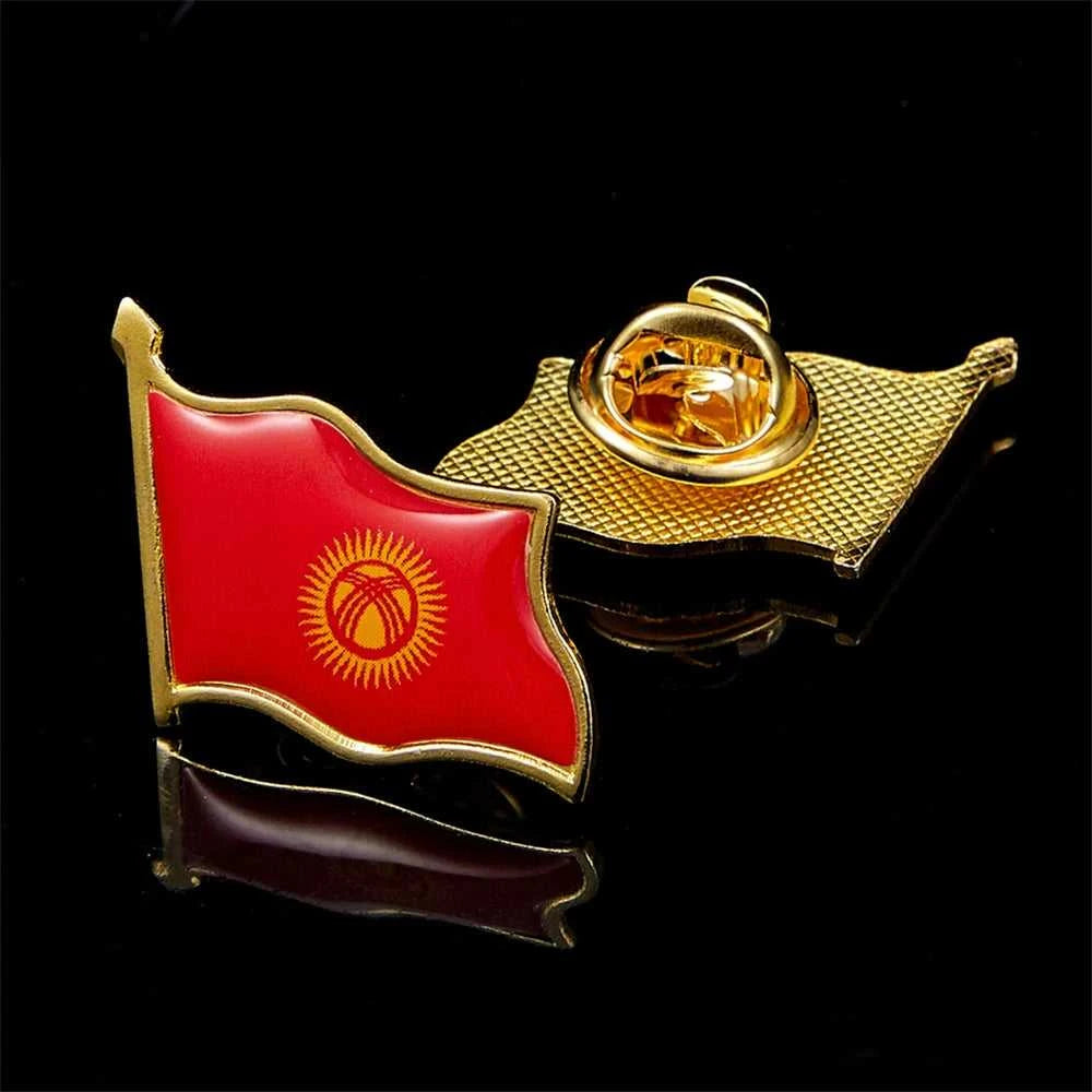 Kyrgyzstan National Flag Souvenir Lapel Pin Metal Enamel Lapel Pin Decoration The jack market .AU The jack market .AU Home $ 20 <none>