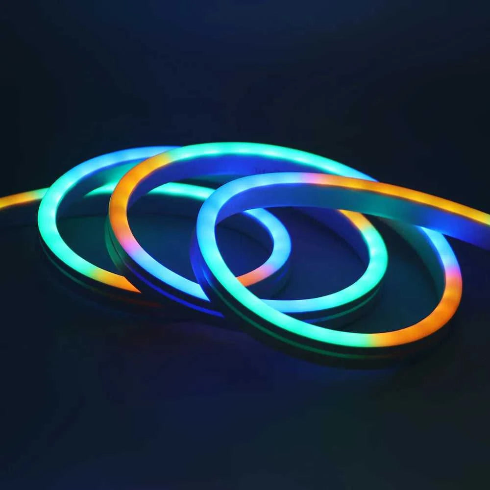 12V 24V RGB Neon Light LED Strip Addressable WS2811 84LEDs/m 6x12mm Flex Silicone Rope Rainbow Lamp Home Decoration Waterproof The jack market .AU The jack market .AU Home $ 51 136:9131245839#12V 1m