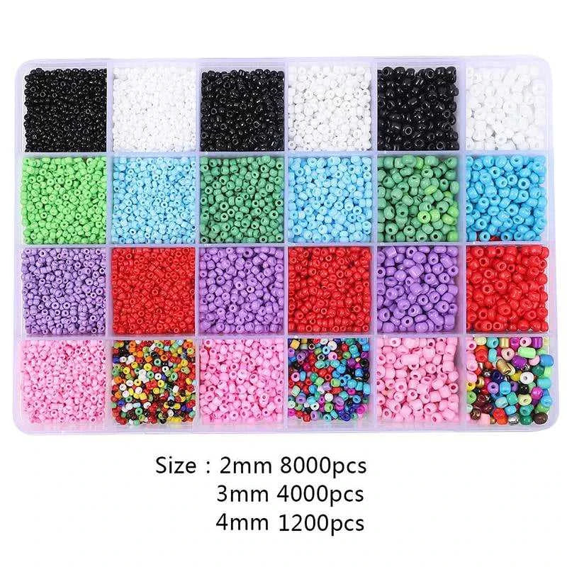2–4mm Glass Rice Beads Kit 15–24 Grids, 15g/Grid 4000–24000pcs with Lobster Clasps & Cord for DIY Jewelry, Bracelets & Neckla The jack market .AU The jack market .AU Jewellery & Chains $ 76 14:29#BDH136-01