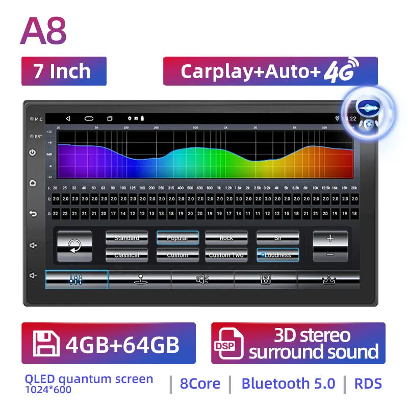Ruancheng 2 Din Android 7 9 10 Inch Car Multimedia Video Player Universal Stereo Radio GPS for Volkswagen Nissan Hyundai Toyota