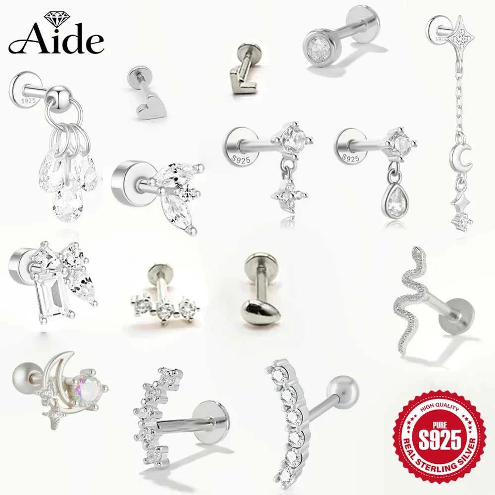 AIDE 925 Sterling Silver 1Pc Mini Shiny Heart/WaterDrop For Women Cartilage Piercing Earring INS Classic Pendant Tassel Gifts The jack market .AU The jack market .AU Jewellery & Chains $ 54 200000226:200006154#26;200001034:361180#1 piece