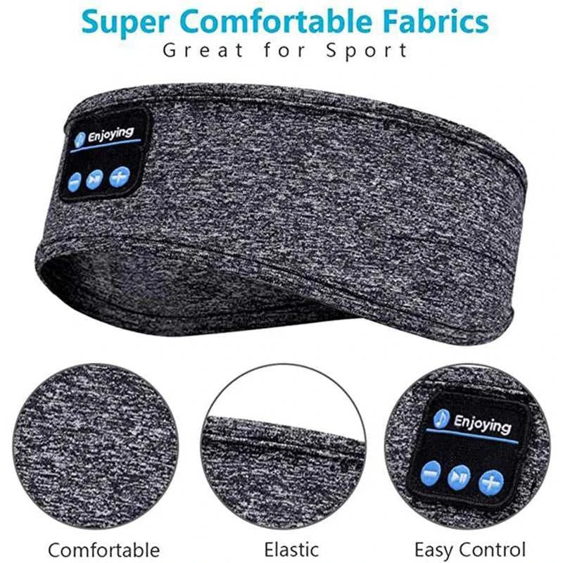 Bluetooth Earphones Sports Sleeping Headband Elastic Wireless Headphones Music Eye Mask Wireless Bluetooth 5.0 Headset Headband The jack market .AU The jack market .AU Accessories Electronics $ 53 14:193#Black