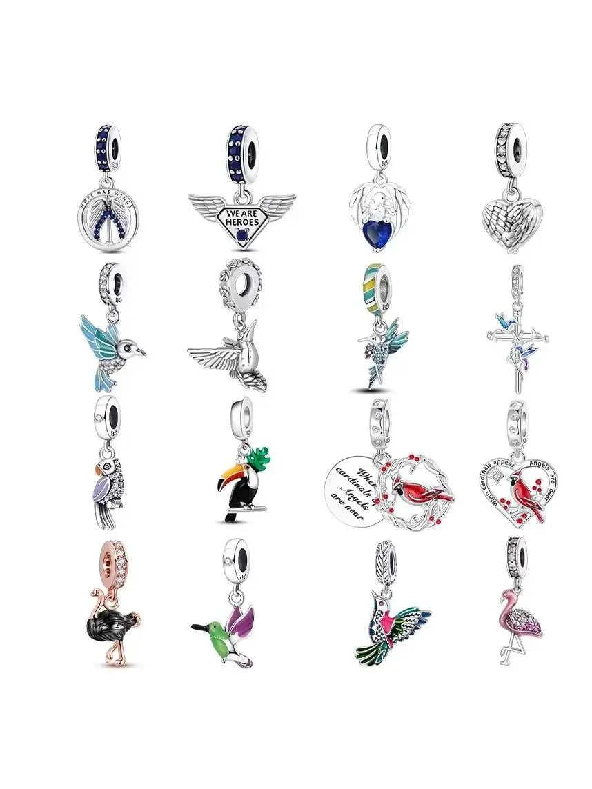 925 sterling silver owl flamingo woodpecker feather charms fit original bracelet charm bead necklace Diy female jewelry The jack market .AU The jack market .AU Jewellery & Chains $ 50 200000226:202006807#SMC6222