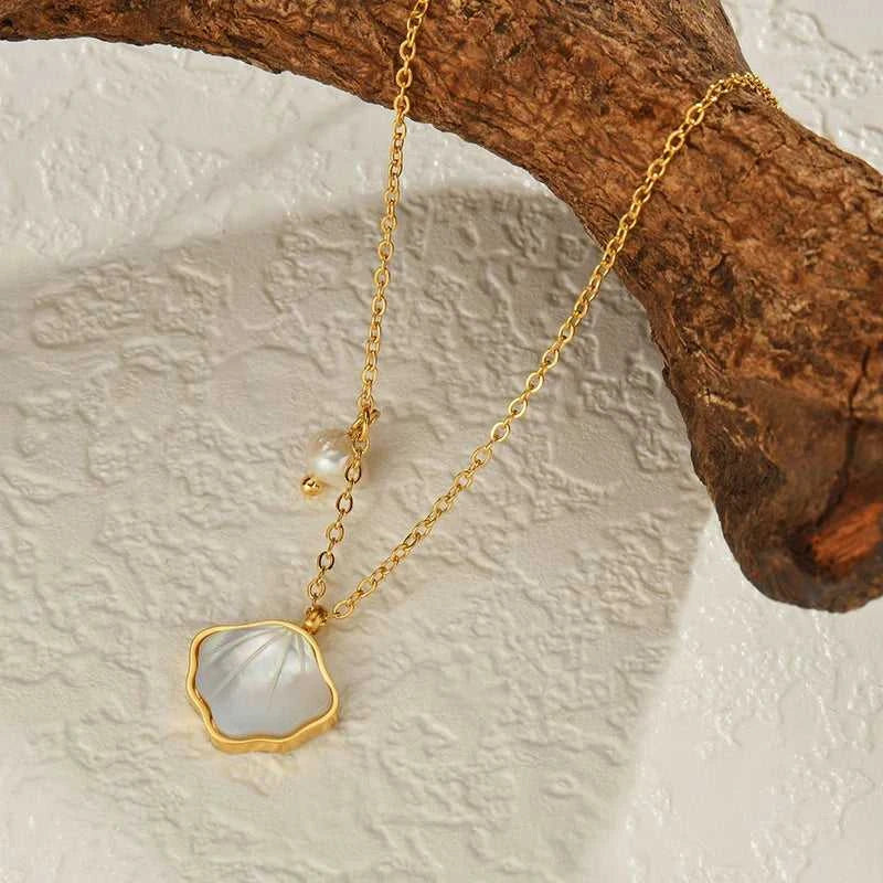 Kissmoon Stainless Steel Trendy Simple Shell Necklace Earing Ring for Women Girl Weeding Party Brithday Jewelry Set Gifts The jack market .AU The jack market .AU Jewellery & Chains $ 48 200001033:361180#necklace