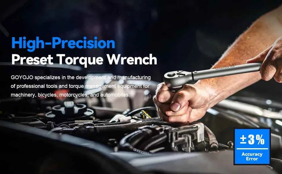Pro Torque Wrench 3/8” Drive 5-60N.m & 1/4” Drive 5-25N.m - Precision Tool for Bicycles & Automotive Repairs
