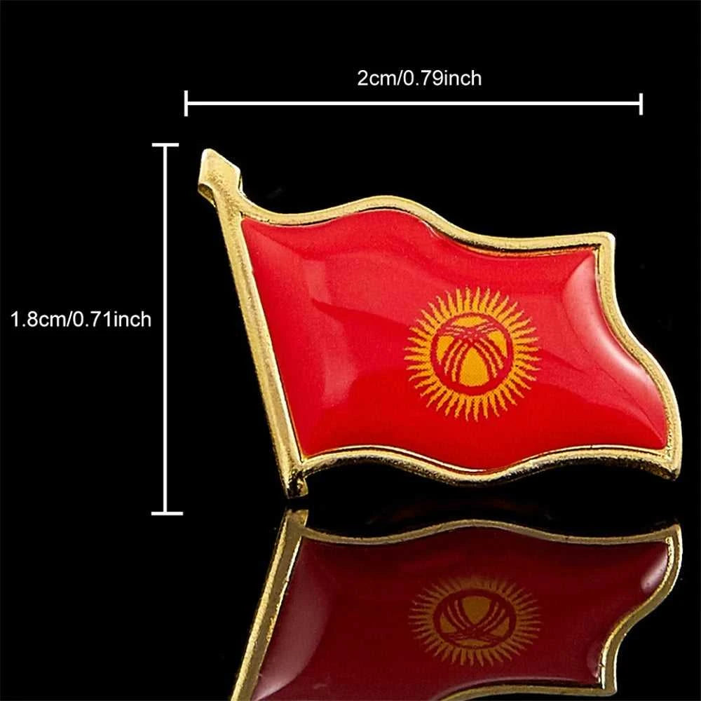 Kyrgyzstan National Flag Souvenir Lapel Pin Metal Enamel Lapel Pin Decoration The jack market .AU The jack market .AU Home $ 20 <none>