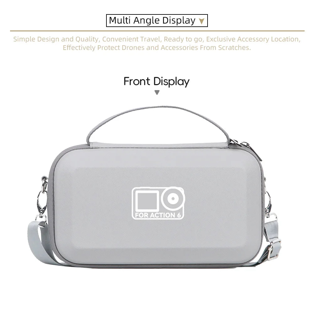 Storage Case For DJI Osmo Action 6 Portable Shoulder Bag Travel Carrying Box For DJI Action 6 Sports Camera Accessories