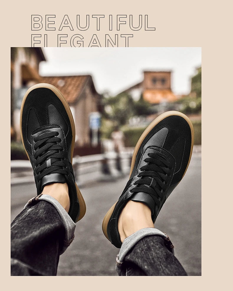 Men Women Genuine Leather Casual Elevator Shoes Leisure Sneakers Sports Zapatos Mujer Men's Height Increasing Shoes Tennis Shoes