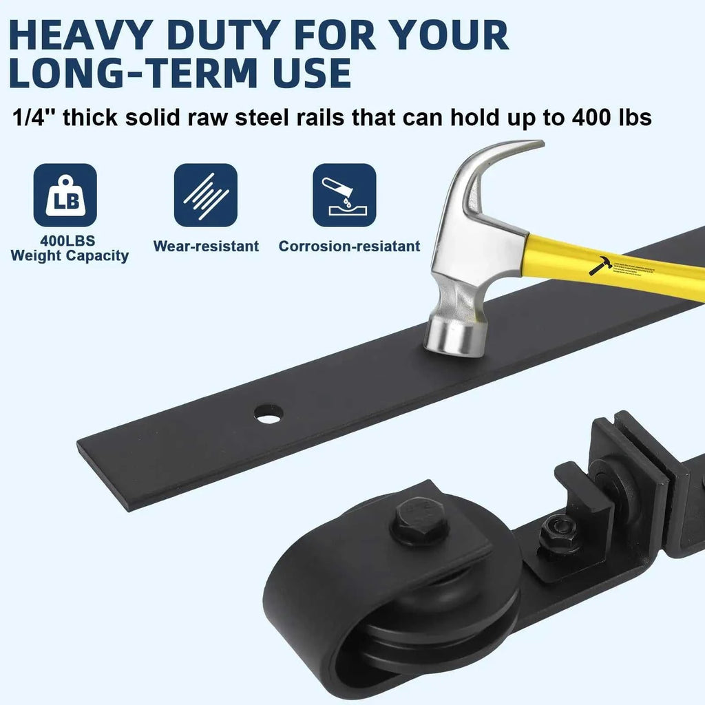 Heavy Duty Bi-Folding Sliding Barn Door Hardware Kit Quiet Side-Mounted Roller – 2/4 Bifold Doors For Closet Laundry Bedroom The jack market .AU The jack market .AU Home $ 131 14:365458#52in for 4 Doors;200007763:201336106