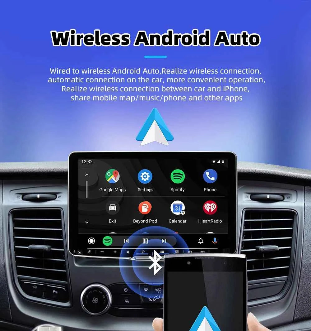 Carplay Android Wireless 2-In-1 Adapter Car Gadget Smart Magic Box Plug and Play 5Ghz Wifi Plug and Play Seconds Link