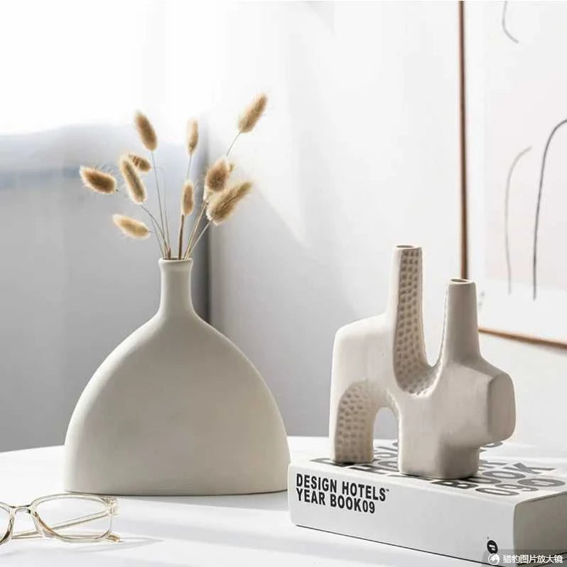 Nordic Decoration Home Flower Vase Black and White Art Ceramic Vase Minimalism Dried Flower Arrangement Accessories B&B Ornament The jack market .AU The jack market .AU Home $ 51 14:200006155#1pcs