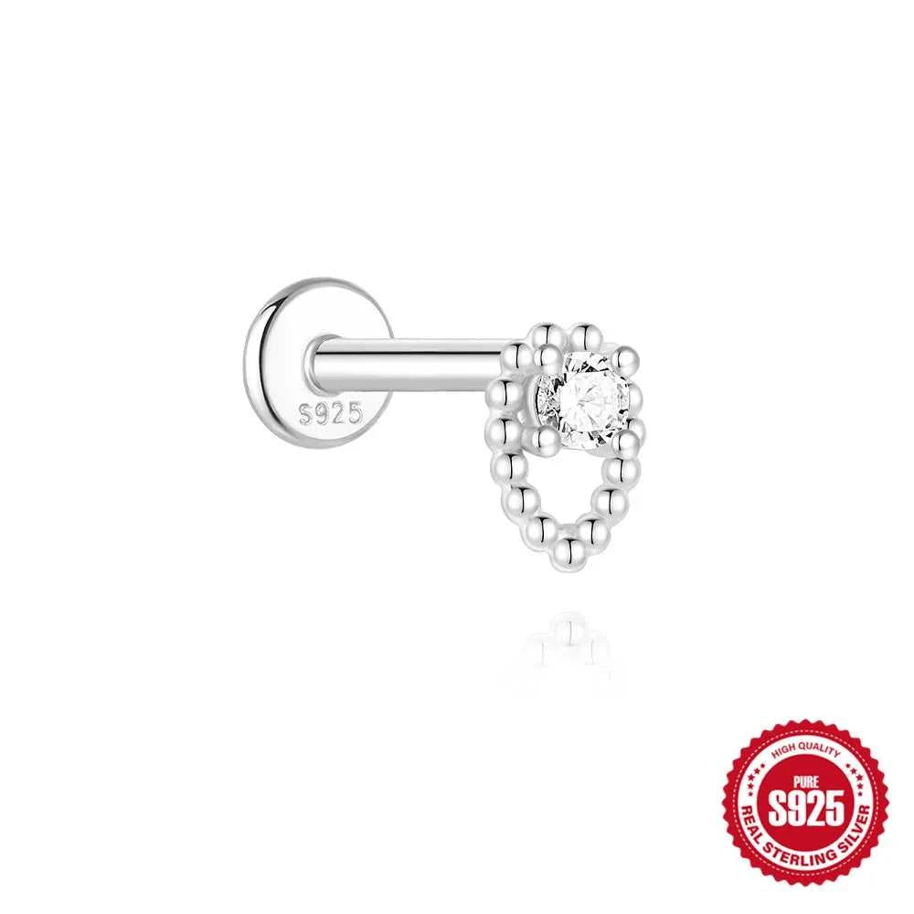 AIDE 925 Sterling Silver 1Pc Mini Shiny Heart/WaterDrop For Women Cartilage Piercing Earring INS Classic Pendant Tassel Gifts The jack market .AU The jack market .AU Jewellery & Chains $ 54 200000226:200006154#26;200001034:361180#1 piece